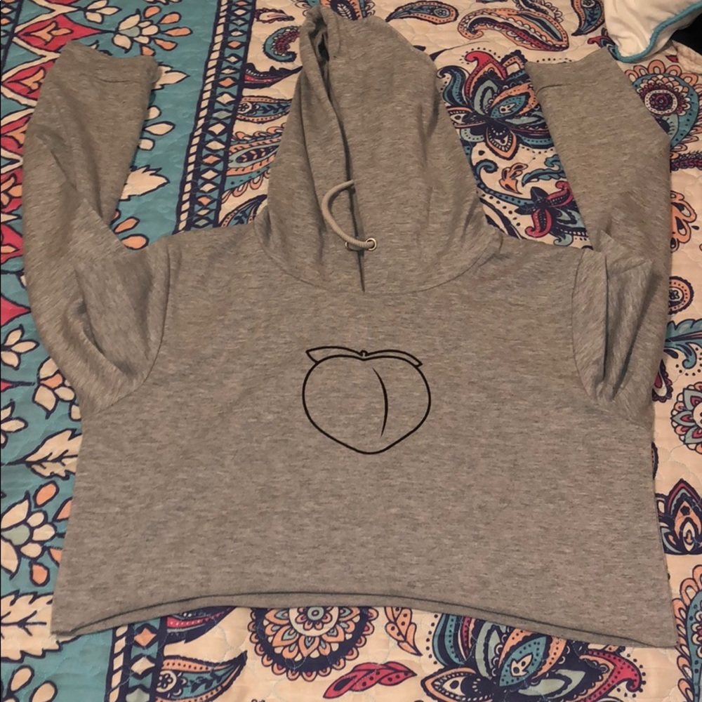 Peachy Bunz Peachy Squad Gray Hoodie